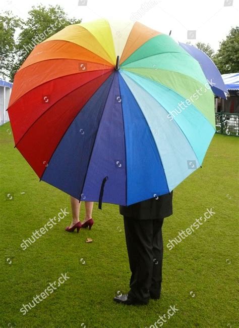 Despite Heavy Rainfall Festival Goers Still Editorial Stock Photo