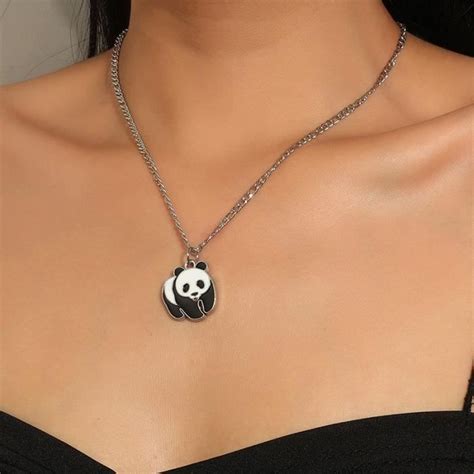 Chaine De Cou Vendue Seule Craze J Bjc Collier Pendentif Panda Pour