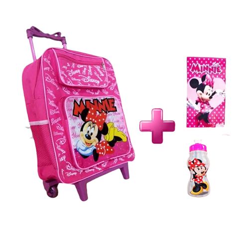 Mochila Infantil Personagem Minnie Menina Escolar Rodinha No Shoptime