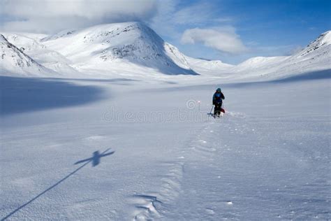 Winter on the Kungsleden stock image. Image of journey - 26595295