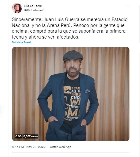 “juan Luis Guerra Se Merecía Un Estadio Nacional” El Lamento De Los