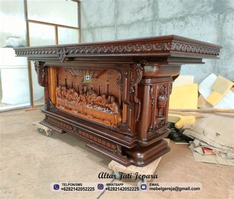 Meja Altar Katolik Kayu Jati Ukuran Meja Altar Gereja Katolik