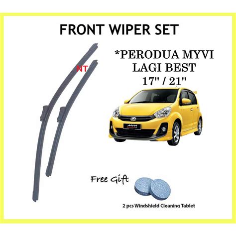 PERODUA MYVI LAGI BEST JAPAN TECHNOLOGY WIPER BLADE SET 17 21