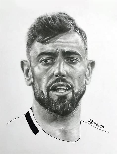 My Drawing Of Bruno Fernandes Rreddevils