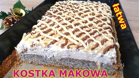 Kostka Makowa Przepyszne Ciasto Tortowe Z Kremem Hit Na Wi Tecznym