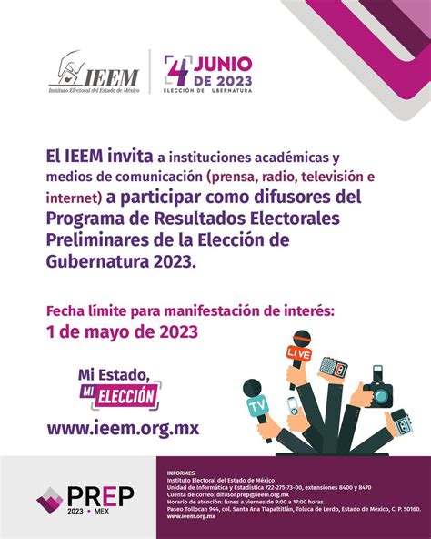 IEEM on Twitter El IEEM invita a instituciones académicas y medios de