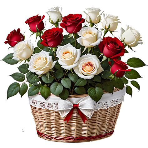 Корзинки с розами. PNG.