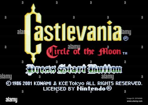 Castlevania Circle Of The Moon Nintendo Game Boy Advance Videogame