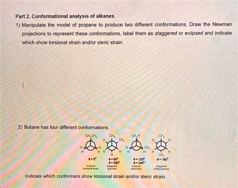 Solved Part Conformational Analysis Of Alkanes Manipulate The