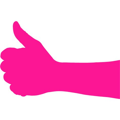 Deep Pink Thumbs Up 2 Icon Free Deep Pink Hand Icons