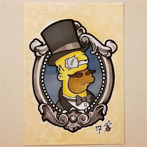 Items Similar To Homer Simpson The Simpsons Tattoo Concept Victorian