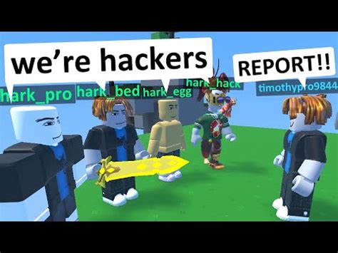 I Pretended To Be A HACKER In Roblox BedWars YouTube