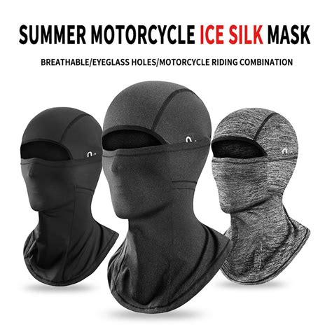 Ciclismo Gelo Seda Balaclava Máscara Facial Completa Protetor Solar