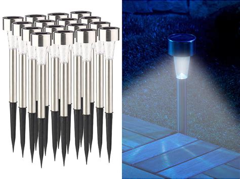 Lunartec Solarlampen Balkon Er Set Mini Solar Led Wegeleuchten Mit