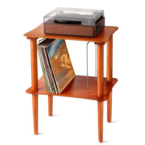 Buy Donner Record Player Stand Wooden Vinyl Record Storage Table With