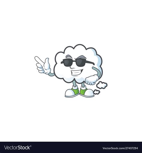 Super cool cloud bubble with cartoon character Vector Image