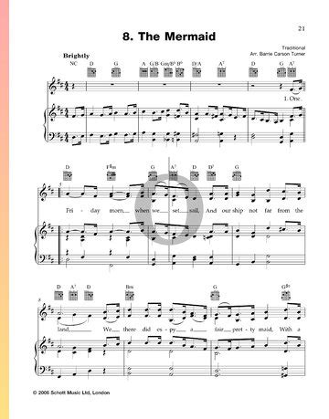 The Mermaid (Anonymous) Piano Sheet Music - OKTAV