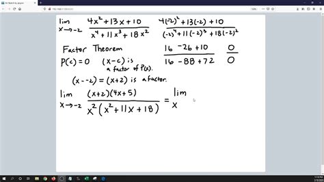 Limit Of Rational Function Involving 0 0 Youtube