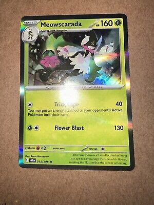 Pokémon TCG Meowscarada Scarlet Violet Base Set 015 198 Cosmos Holo