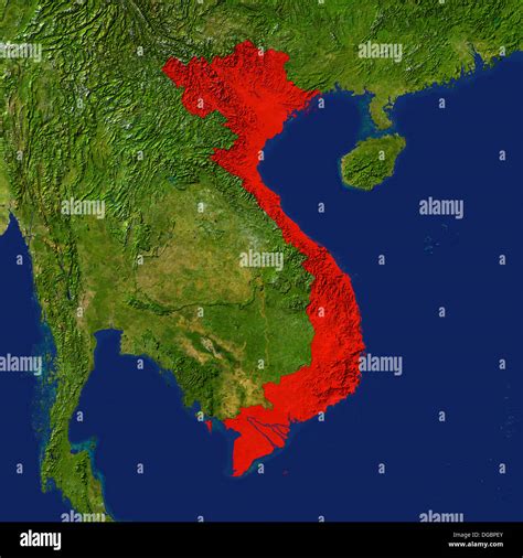 Vietnam Map Satellite Geography Fotografías E Imágenes De Alta