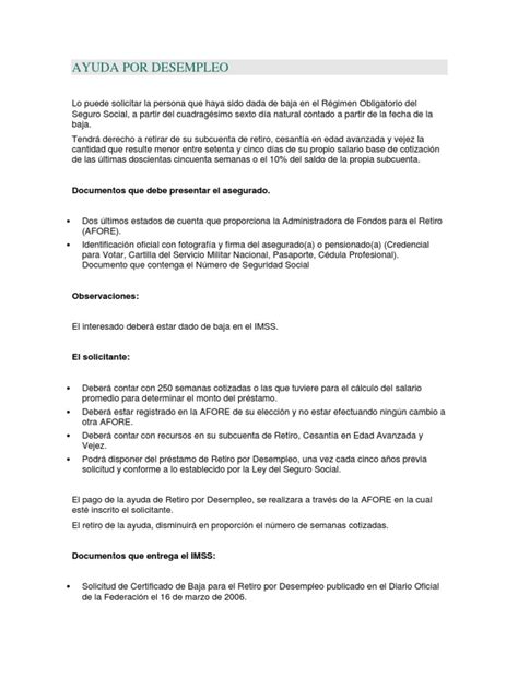 Ayuda Por Desempleo Pdf Desempleo Ciencias Sociales