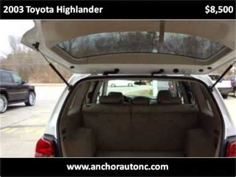 2003 Toyota Highlander Used Cars FUQUAY VARINA NC YouTube