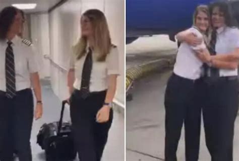 Video Viral Mother Daughter Pilot Duo First Flight Together