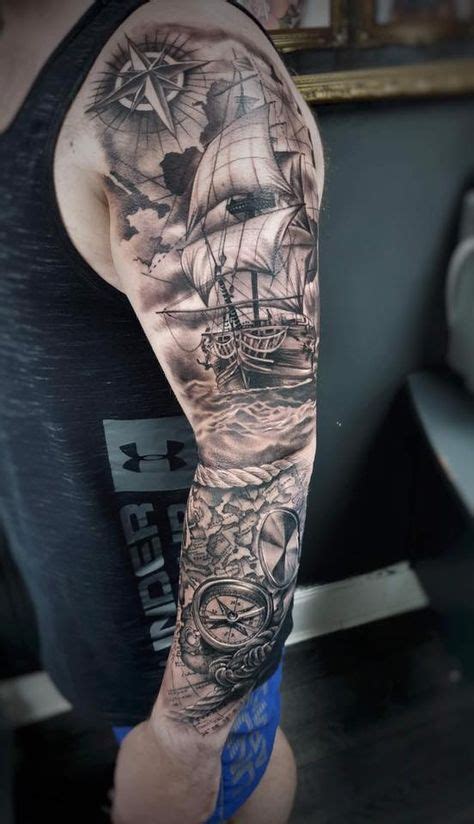 49 Ideas For Nautical Tattoo Sleeve In 2020 Nautical Sleeve Nautical