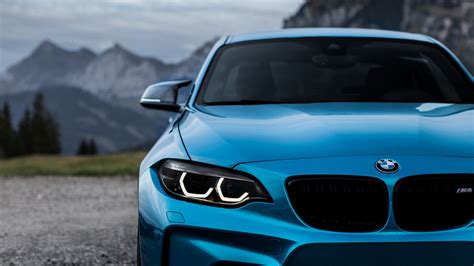 Fond d écran BMW M2 Voitures bleues Phares voiture véhicule