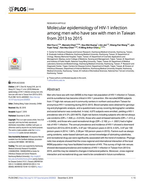 Pdf Molecular Epidemiology Of Hiv 1 Infection Among Men Who Have Sex