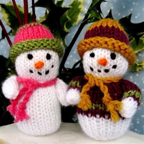 Knitting Snowman Free Pattern