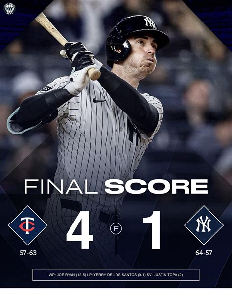 Bronx - The Yankees can’t complete the sweep of the Twins. | Facebook