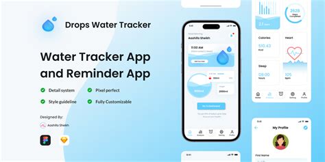 Water Tracker App Water Drink Reminder App Ui Design Figma