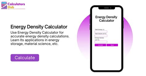 Energy Density Calculator Streamlining Energy Analysis