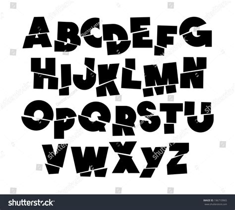 Shift Font Type Vector Alphabet เวกเตอร์สต็อก ปลอดค่าลิขสิทธิ์