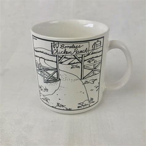 Vintage The Far Side Gary Larson Boneless Chicken Ranch Coffee Tea Mug Cup 1983 1998379675