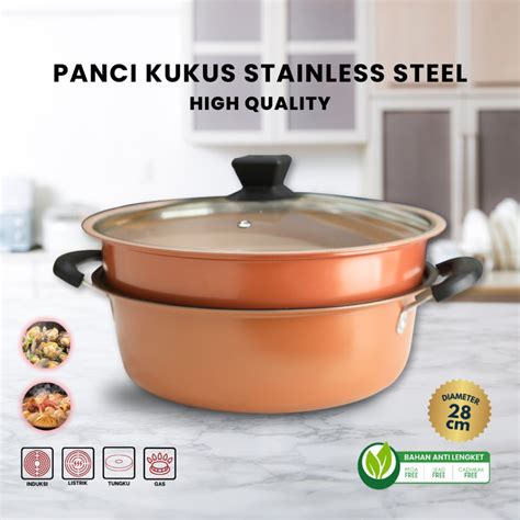 Jual Panci Kukus Panci Rebus Panci Steamer Stainless Steel Cooking Hot Pot 2 Susun Shopee