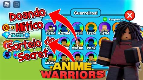 LIVE ANIME WARRIORS ROBLOX UPDATE AMANHA AJUDANDO INSCRITOS