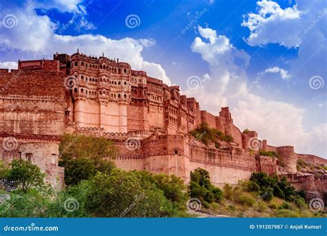 Mehrangarh Fort Stock Image Image Of Blue Fort Mandore 191207987