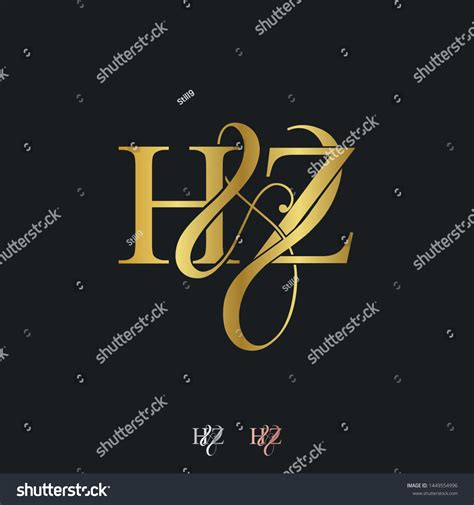 H Z Hz Logo Initial Vector Stock Vector Royalty Free 1449554996 Shutterstock