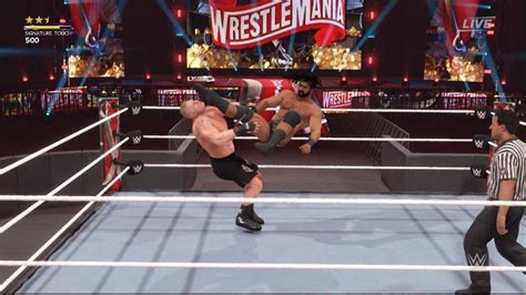 Wwe K Drew Mcintyre Vs Brock Lesnar Wrestlemania Youtube