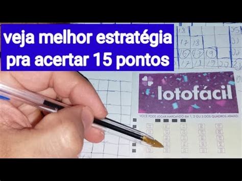 LOTOFÁCIL melhor estratégia pra acertar 15 pontos 3068 YouTube