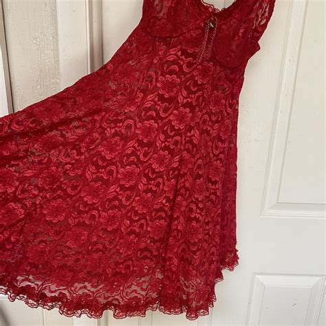 Red Lace Lingerie Vintage S Fashion Bug Brand Depop