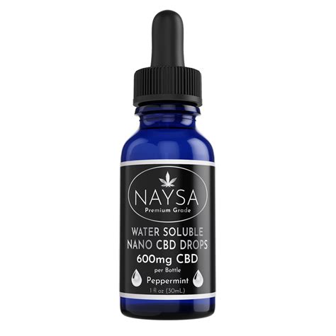 Naysa Water Soluble Nano Cbd Drops 600mg Natures Arc Organics