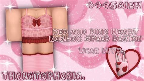 Red And Pink Heart Dress Roblox Speed Design 444saiem Youtube