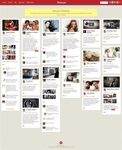latest pinterest inspired wordpress themes memorypointercom