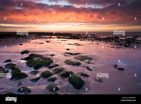 Dramatic Sunset At Old Hunstanton On The North Norfolk Coast Looking