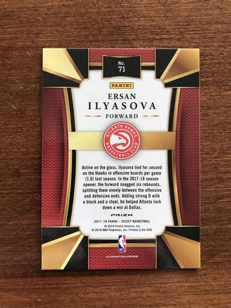 Ersan Ilyasova Panini Select Concourse Silver Prizm Atlanta