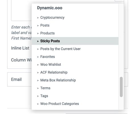 Dynamic Tag Sticky Posts Dynamic Ooo Dynamic Content For Elementor