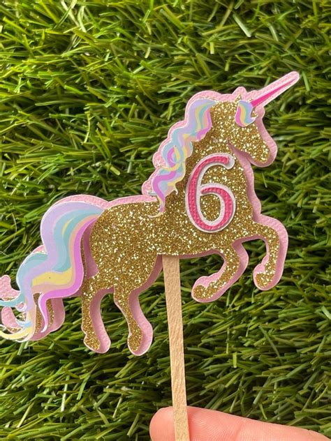 Unicorn Cupcake Toppers Cupcake Toppers Unicorn Mini Etsy